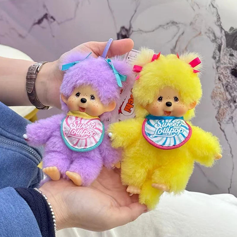 Monchhichi Plush Keychain Kawaii Monchichi Pendant Backpack Charms Cartoon Monchich Keyring Party Favor Gifts 키티 몬치치 モンチッチ