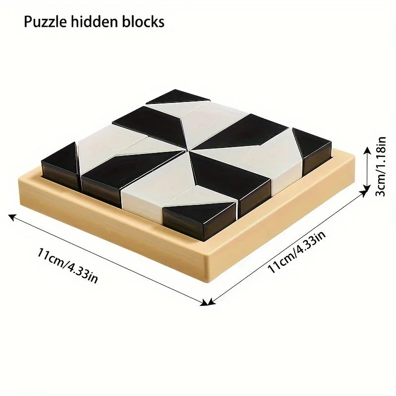 Hidden Block Puzzle 120 Level ABS Material Interesting Enhances Logic and Spatial Reasoning Suitable for 6 Years Old