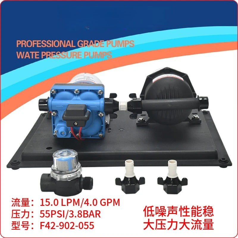 12V24V Boost High Flow Diaphragm Pump Set for Yacht and RV Integrated 15 Liter Stable Pressure Water Supply System Pressure Tank
