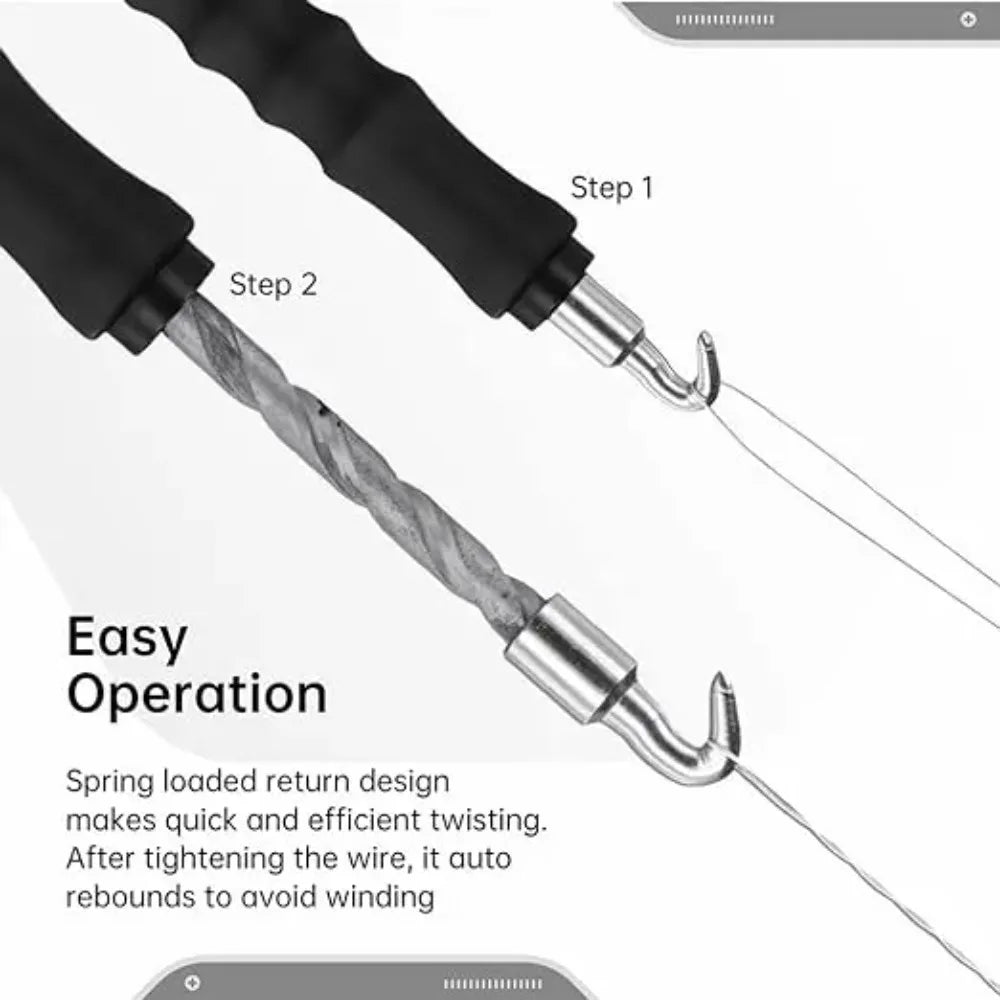 New Semi-Automatic Rebar Tying Machine Wire Knoting Pliers Straight Pull Bar Binding Hook Construction Site Winding Tool