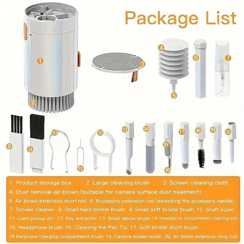 20 in 1 Digital Camera Headset Mobile Phone Laptop Keyboard Cleaning Tool Set Cleaning Brush Clean Pen For Airpods Pro