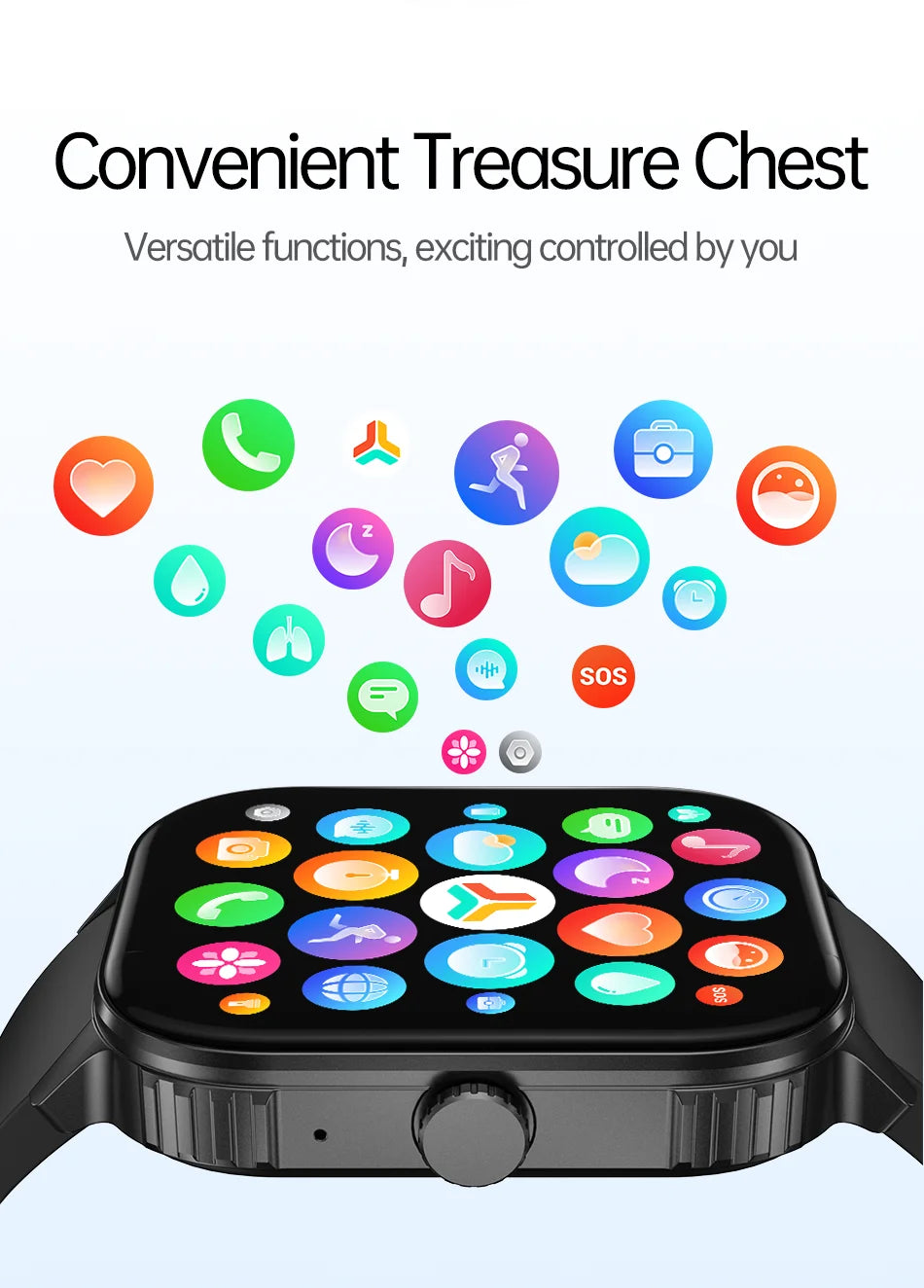 2026 2.04-inch Ultra Smart Watch For Men Women 1000mAh High Capacity Battery Outdoor Sports Fitness Health Monitoring Smartwatch