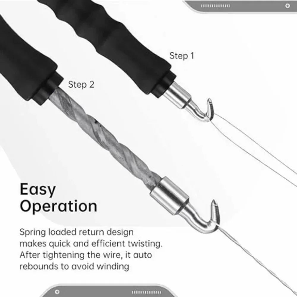 New Semi-Automatic Rebar Tying Machine Wire Knoting Pliers Straight Pull Bar Binding Hook Construction Site Winding Tool