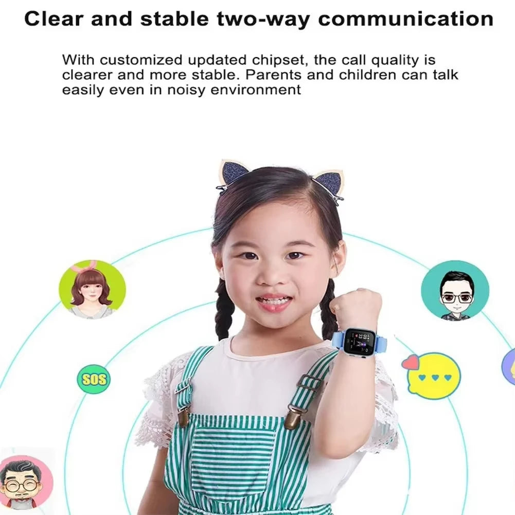 Lenovo Kids 4G Smart Watch WIFI SOS GPS Location Video Call Sim Card  Camera With Light Touch-screen Waterproof Watch For Kids