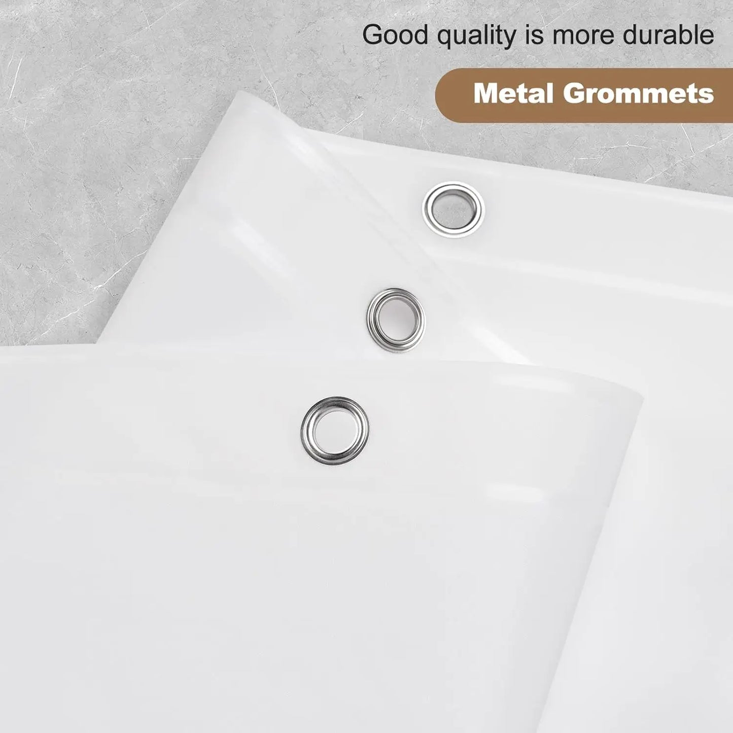 Premium PEVA Bath Curtain - Waterproof & Opaque Shower Liner with Metal Grommets, Silky Feel
