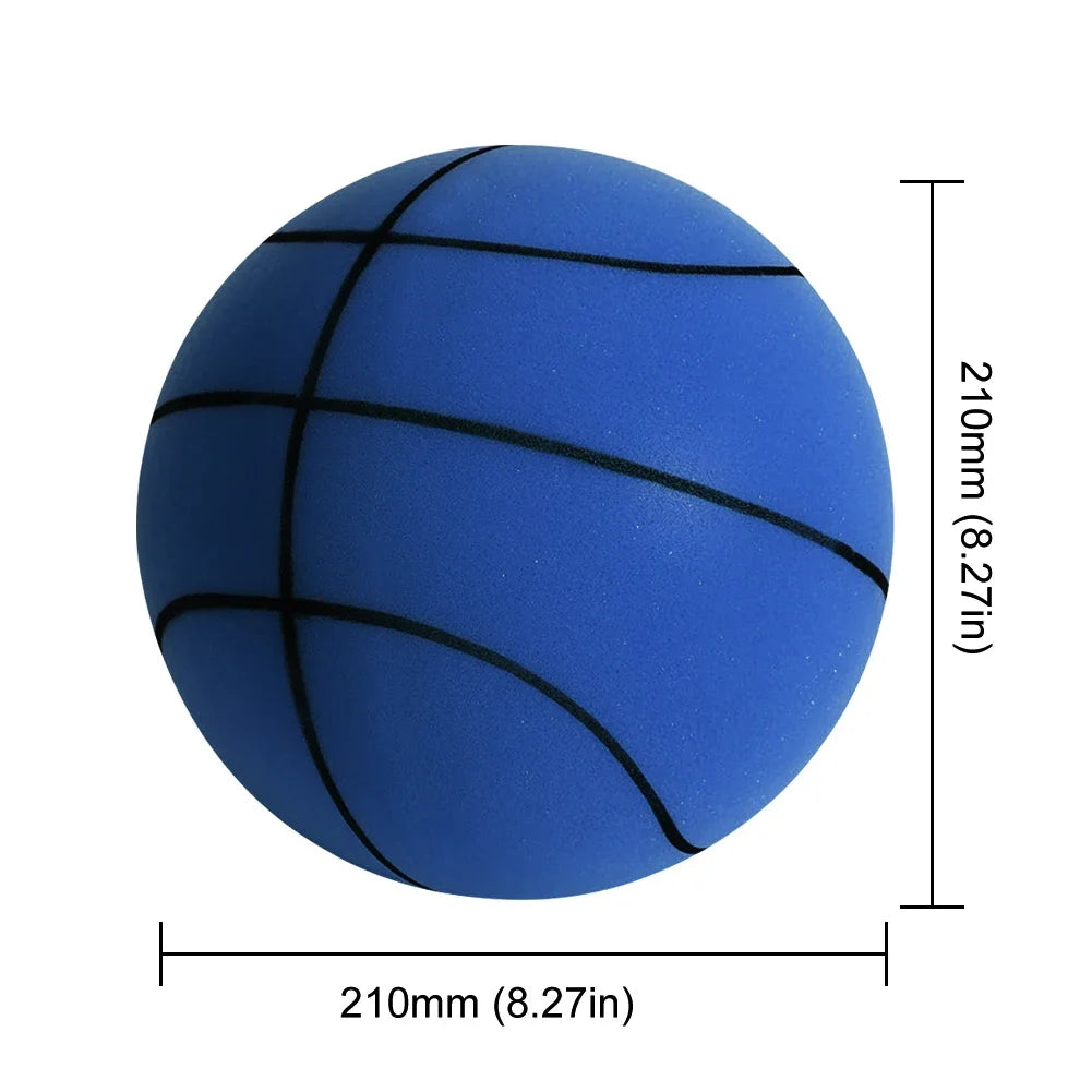 Kids Indoor Silent Basketball Ball 24/21/18cm High-Resilience Foam Silent Basketball Size 7 Lightweight Small Basketball Basket