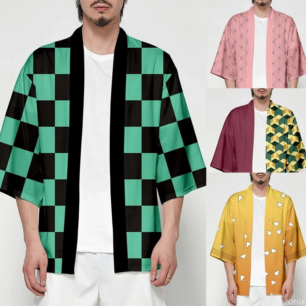 Devil Killer 3D Printed Japanese Anime Kimono Role Playing Men and Women Summer Casual Cool Street Dress