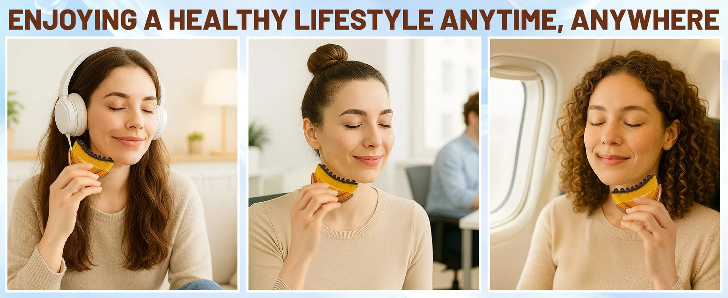 New Lymphatic Contour Face Brush for Lymphatic Drainage Massage Ergonomically Designed to Fit Skin Precisely