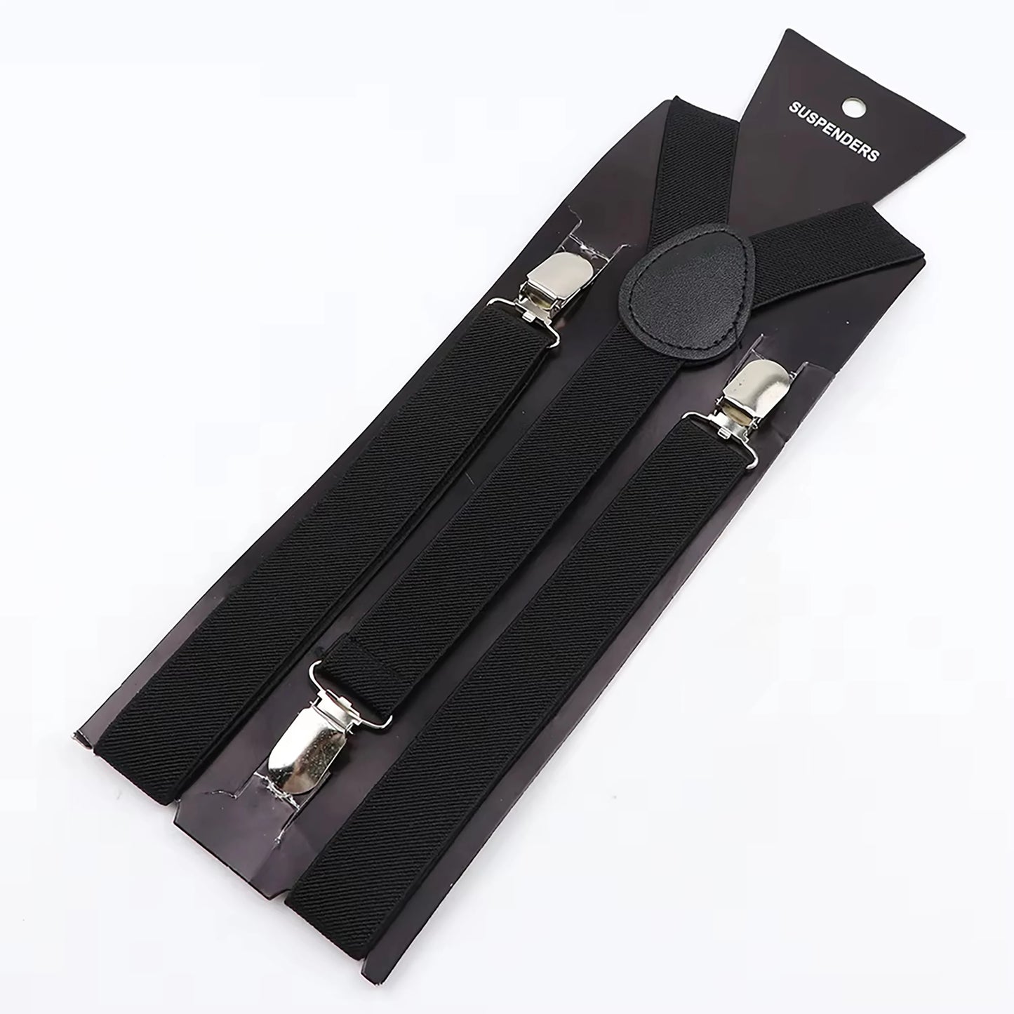 Hot Sale Solid Color Elastic Leather Suspender For Men Women Black Red Sage Green Adjustable Pants Shirt Girl Skirt Accessories