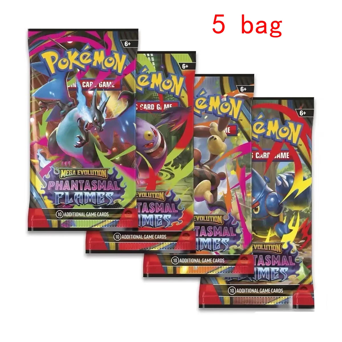 360Pcs Pokemon Card Prismatic Evolutions PHANTASMAL FLAMES Scarlet Violet 151 Black Bolt English Booster Battle Transaction Card