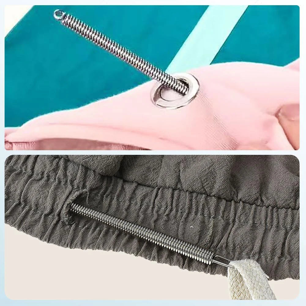 2PCS New Easy threaders Drawstrings Replacement Metal Rope Threader Needle Stick Versatile Spring Drawstring Threader for Pants