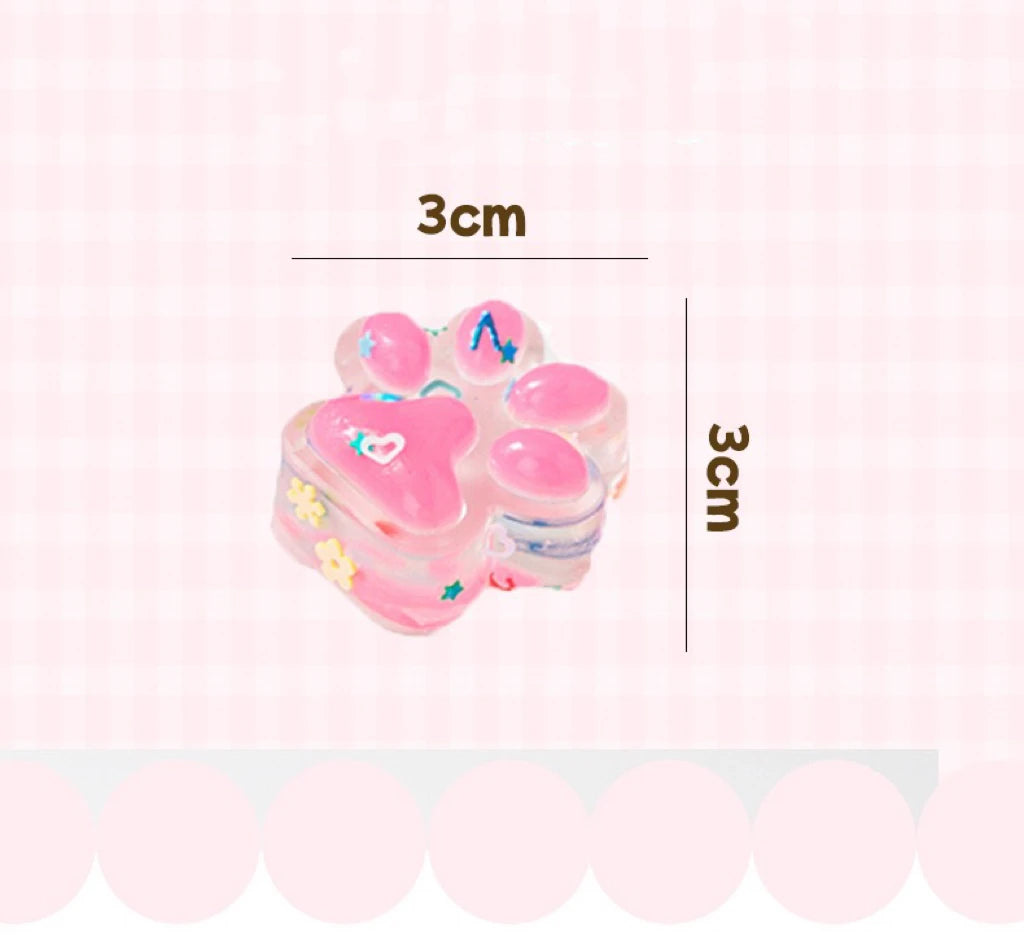 10pcs Mini Cute Cat Claw Plush Pinch Fun Colorful Halloween Christmas Party Pack Fillers for Pressure Reduction Cartoon Style