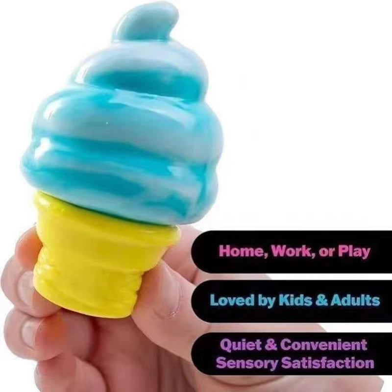 NeeDoh Ice Cream Stress Ball Fidget Toys Anxiety Stress Relief Sensory Toys Nice-Sicle Anti-Anxiety Squeeze Object For Kids