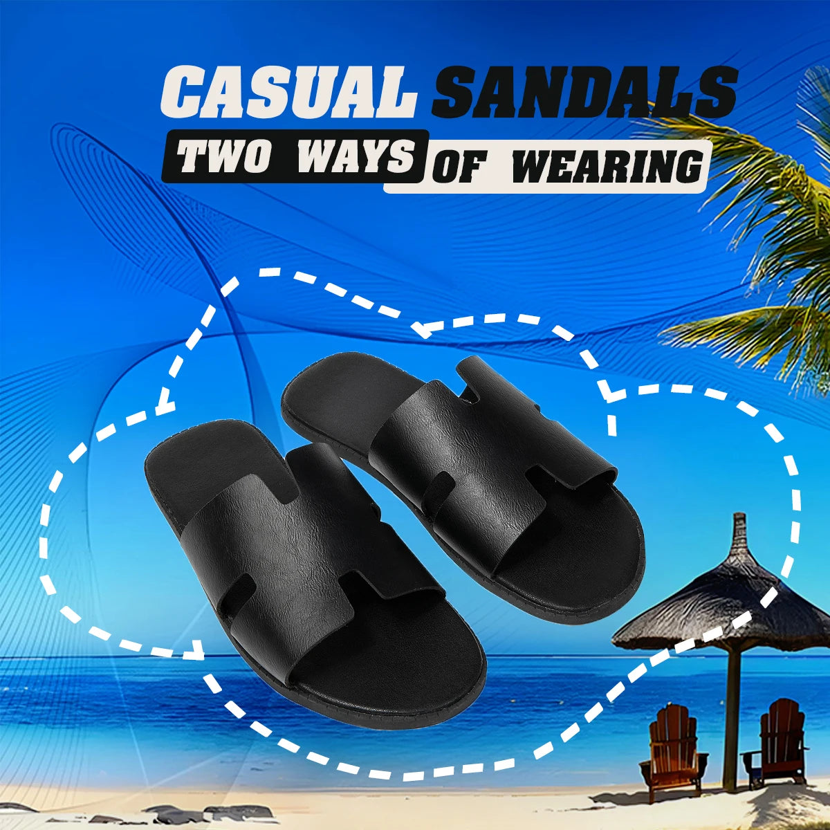 New men's daily shoes bathroom outdoor casual sandals non-slip and wear-resistant lightweight men's cool slippers