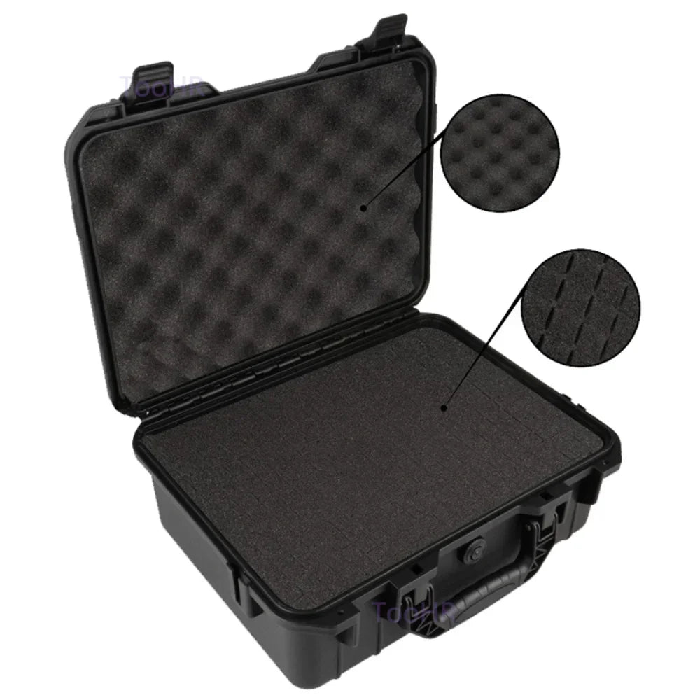 1pc Waterproof Hard Carry Case Bag Tool Case With Pre-cut Sponge Storage Box Safety Protector Organizer Hardware Toolbox