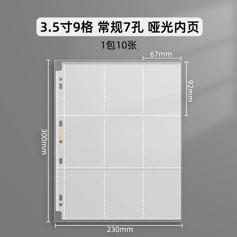 SINGBA a5 / a4 Ring Binder Album for 3" Cards - K-pop Idol Photocard Holder, Polaroid Photo Organizer (4/9 Grid, Refillable)