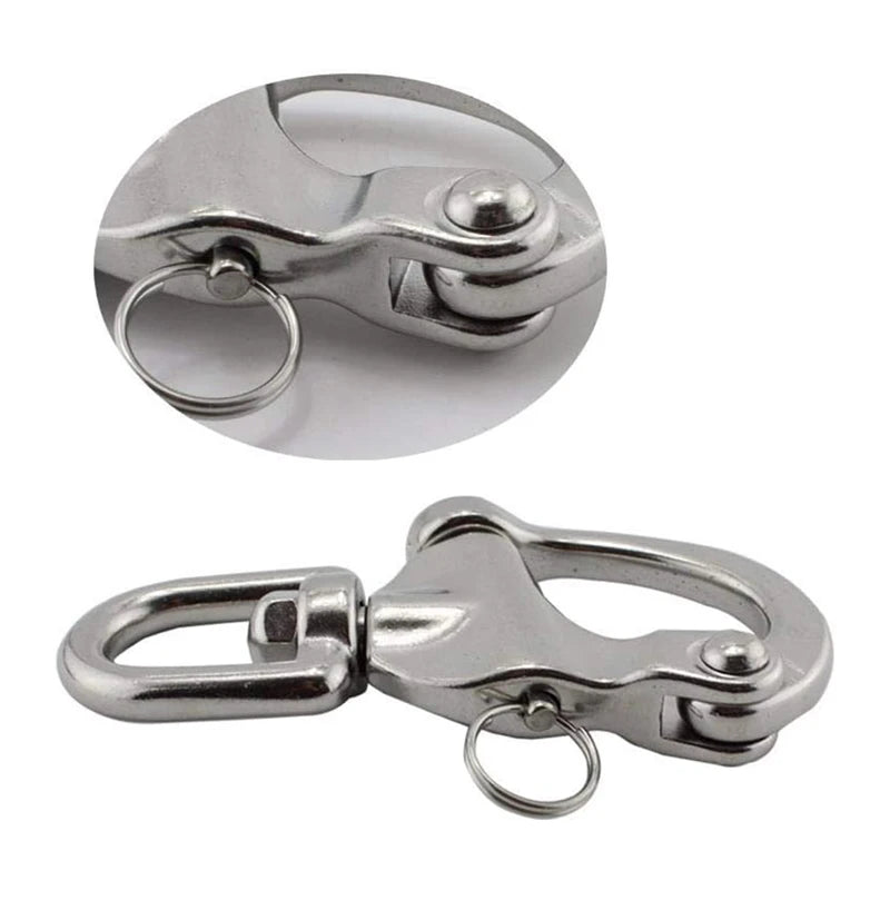 Swivel Eye Snap Shackle Quick Release Bail Rigging Sailing Boat Marine 316 Stainless Steel Clip
