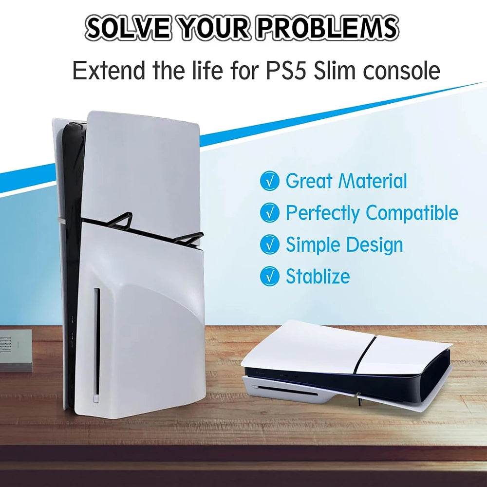 Horizontal Stand For PS5 Slim / Pro Transparent Acrylic Base Holder Bracket Storage Stand for PS5 Slim Gaming Accessories