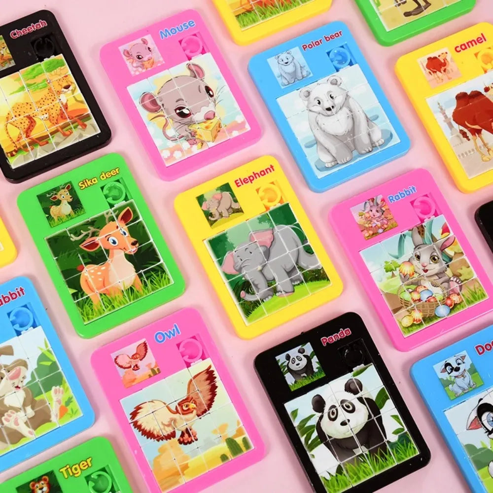 10-50 Pcs Fun Cartoon Jigsaw Animal Puzzles Game Kids Educational Toy Birthday Party Guest Treat Gift Favors Pinata Filler Prize