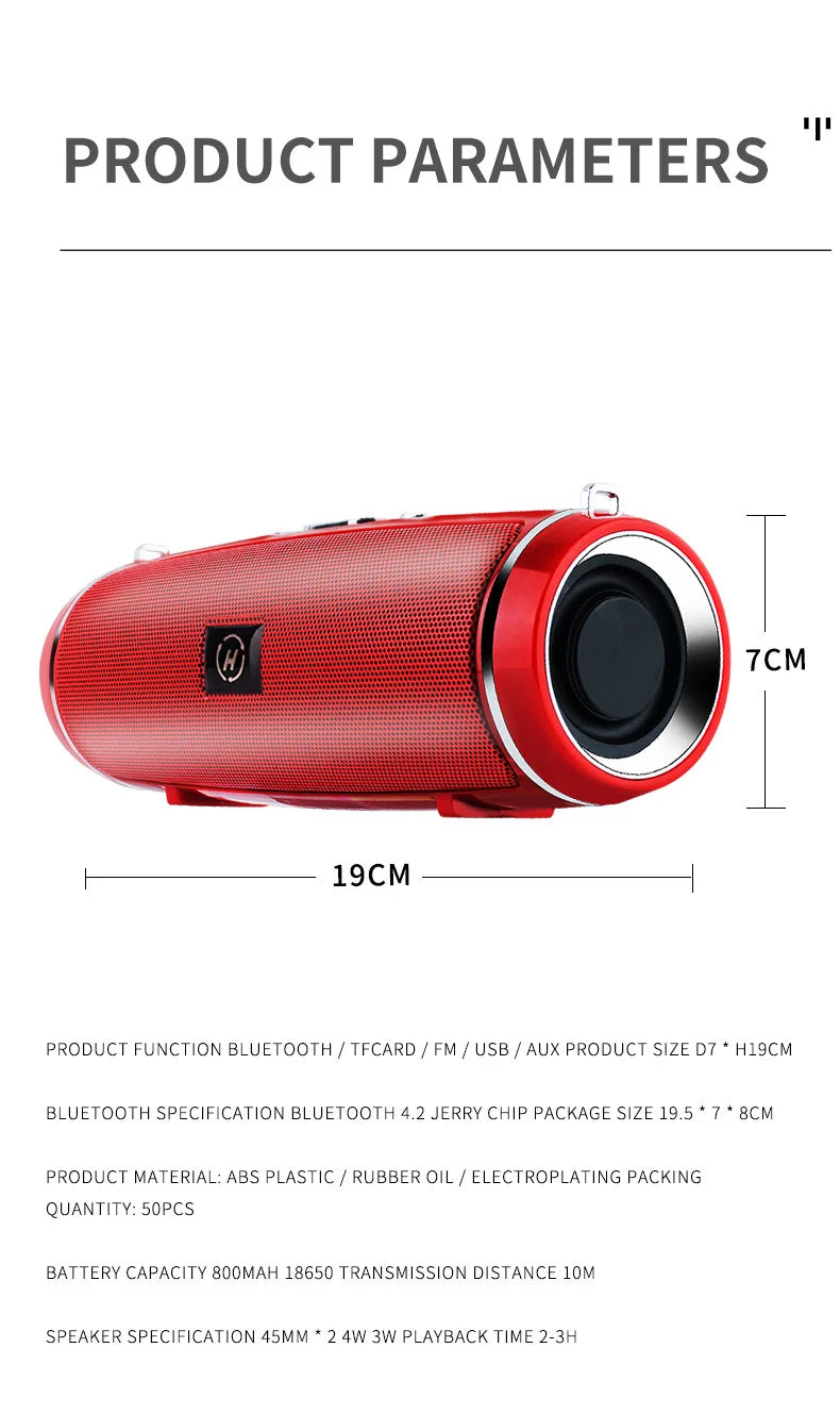 Portable Wireless Speaker Bluetooth 200W High Power Outdoor Audio 3D Stereo Surround TWS FM Voice RHDE Promotion