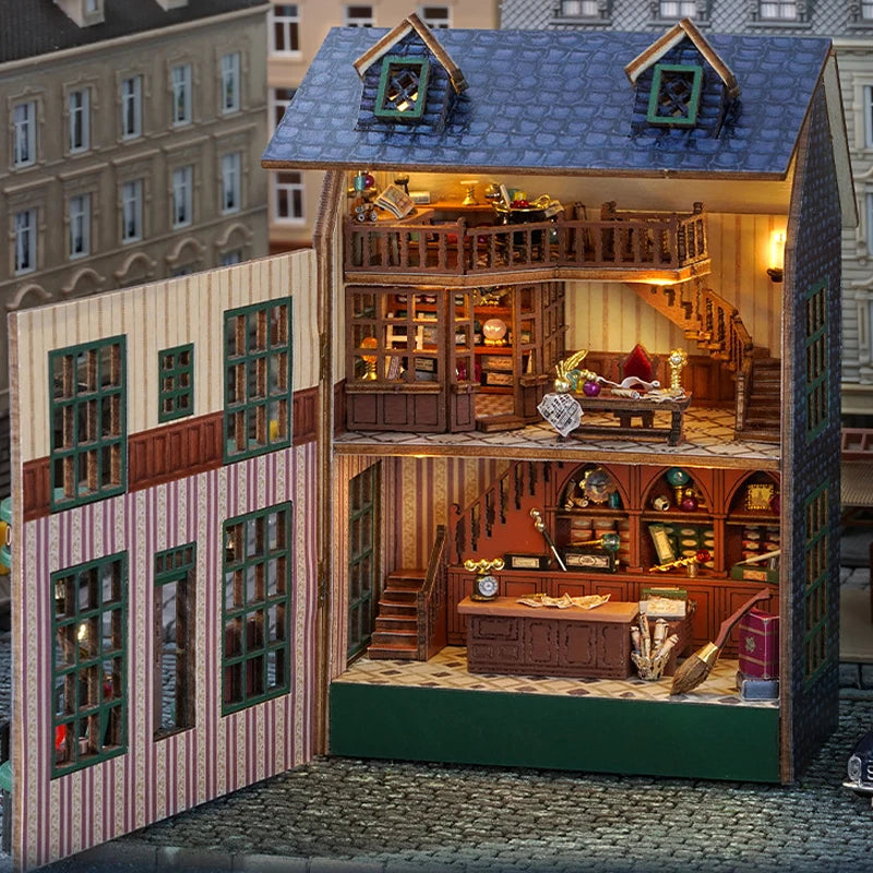 DIY Wooden Doll Houses Mini Assembly Handmade Small House Creative Scene Decoration DollHouse For Toys Birthday Gifts