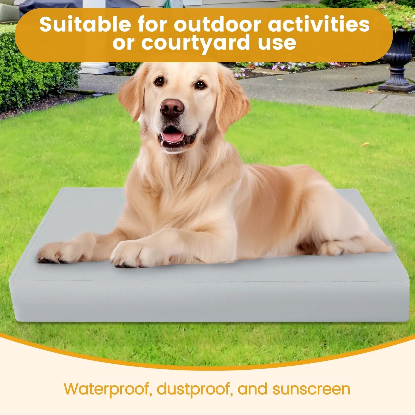 Dog Bed Cover Oxford Cloth Waterproof Dog Bed Protector Cover With Zipper Removable Dog Bed Liner Easy to Wash Pet Supplies S/M