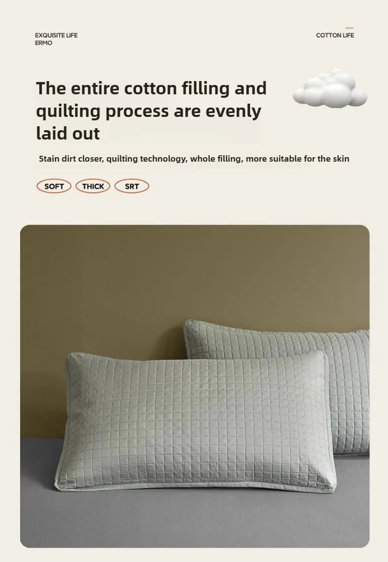 Clip Pillow Cover Head oil Isolation layer Pillow Case Protector Waterproof Anti Mite Pillow Core Protection (No Pillow) 72X45cm