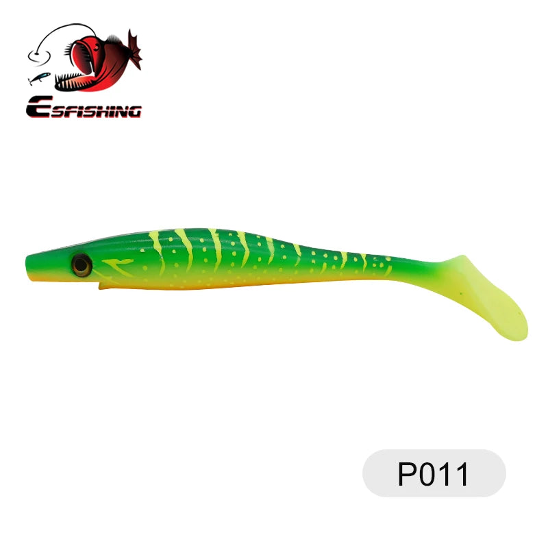 ESFISHING soft lures fishing Peche pike Hog Shad 100mm  200mm Sea Fishing Silicone bait swimbait sea lake isca artificial
