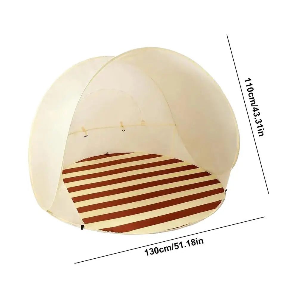 Beach Tent 3/4 Person Easy Pop Camping Canopy Beach Shelter with Ventilating Mesh Window for Outdoor Camping Picnic Garden