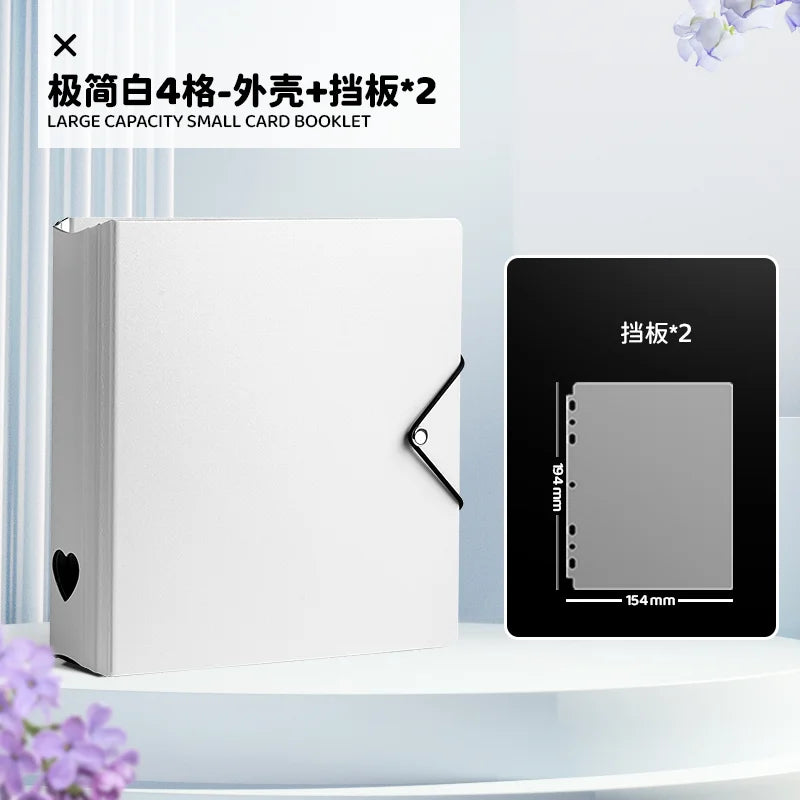 SINGBA a5 / a4 Ring Binder Album for 3" Cards - K-pop Idol Photocard Holder, Polaroid Photo Organizer (4/9 Grid, Refillable)