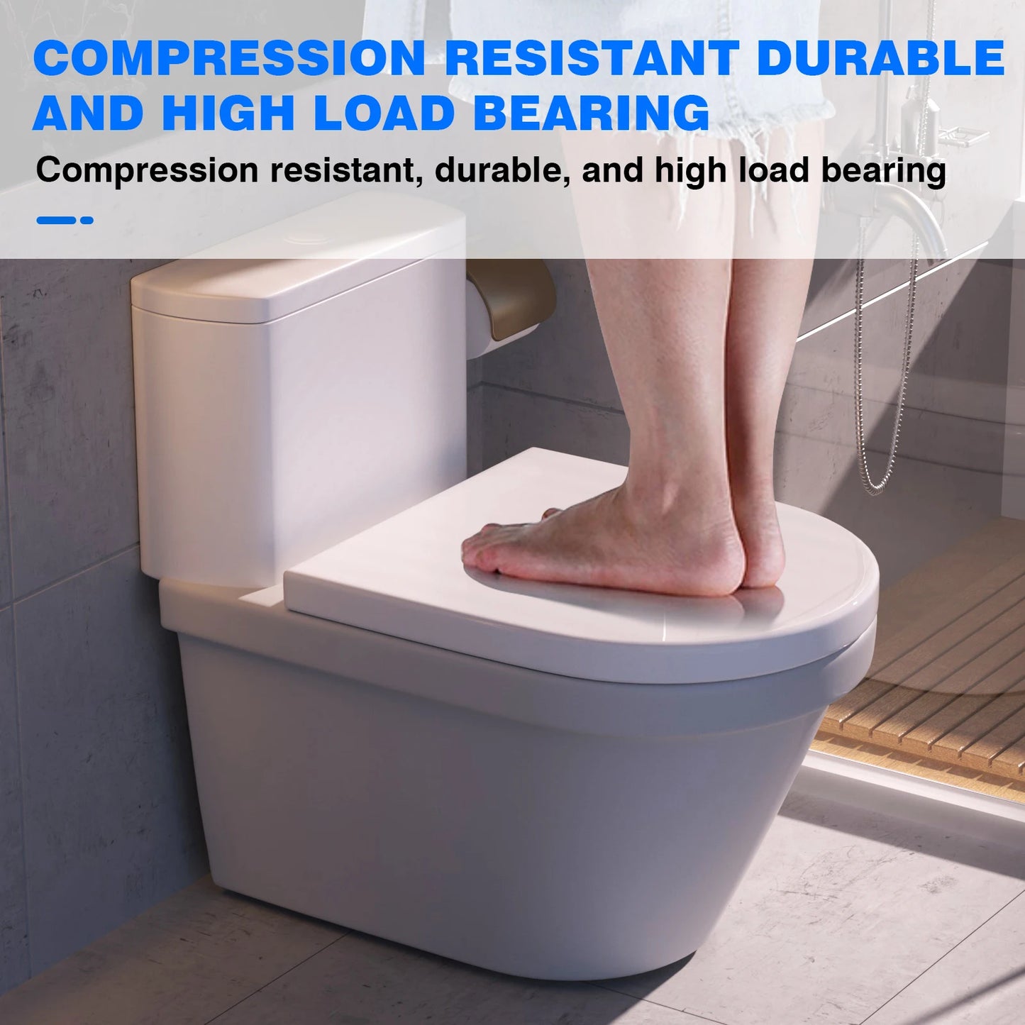 DayPlus Toilet Seat, Soft Close Toilet Seats White with Quick Release, Sturdy Duroplastic Anti-Bacterial Toilet Lid WC Seats