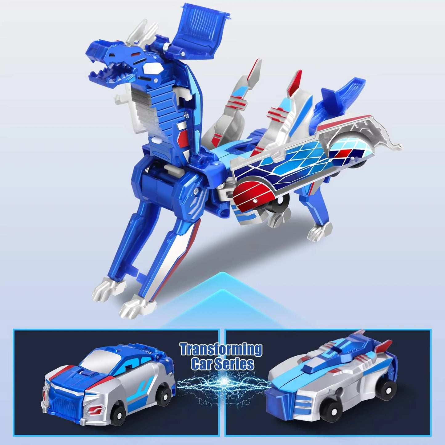 Ultimate Unicorn 2-in-1 Magnetic Car Toy, Transforming Robot for Kids, Inertial Sliding Racing Car, Impact Deformation DIY Toy