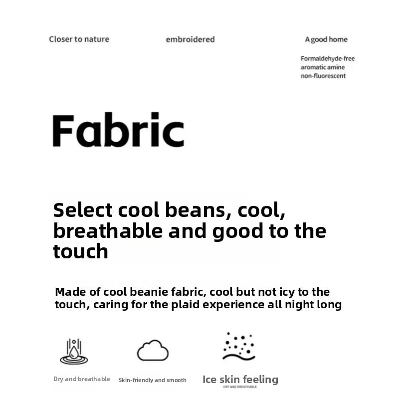 Summer Cooling Pillowcase Solid Color Ice Bean Bean Pillowcase Cool Feeling Air Conditioning Cover Washable  (No Pillow) 48x74cm