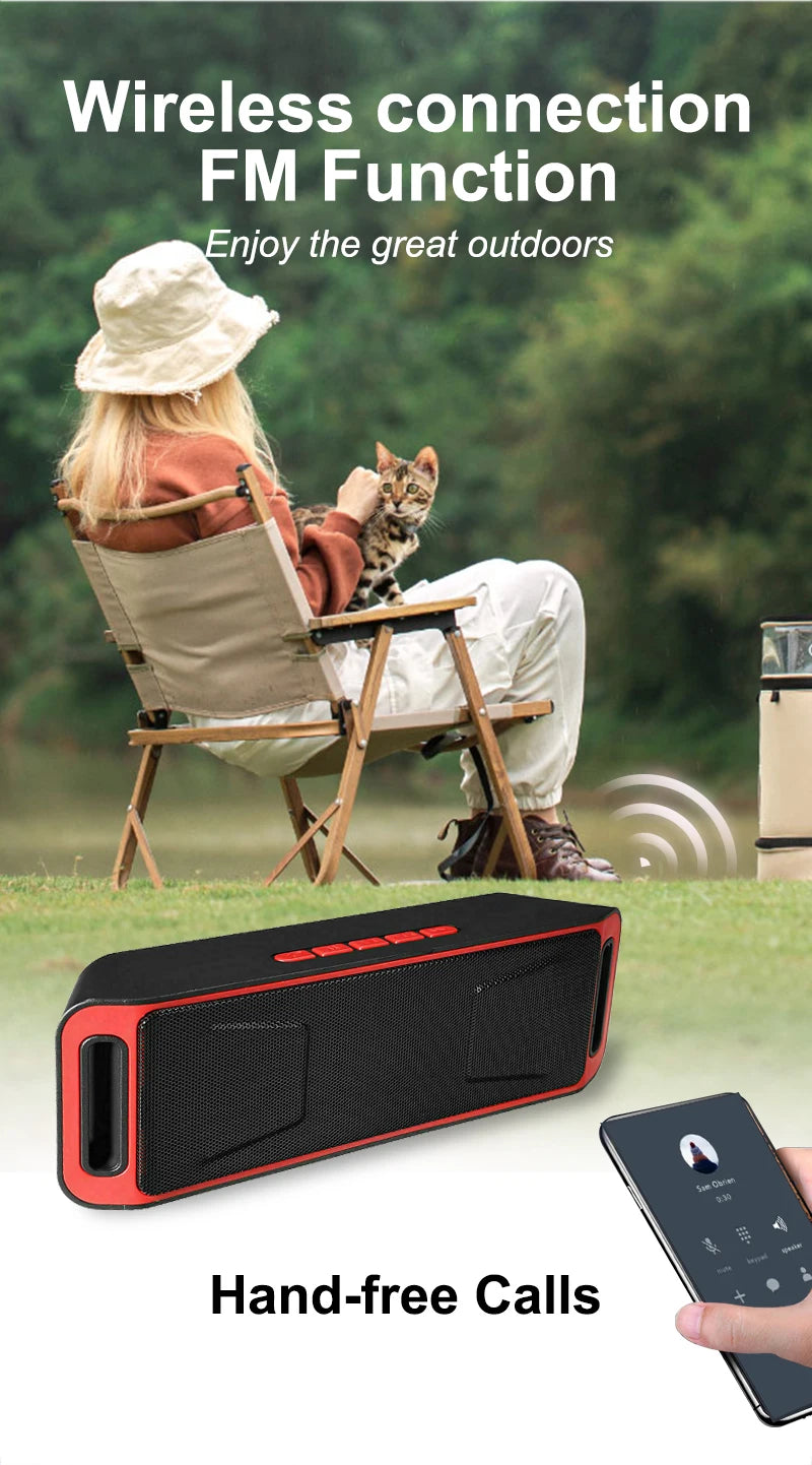 Portable Bluetooth Speaker Wireless Mini Speaker Subwoofer Speaker Smart Speaker TF USB Built-in Mic Dual Bass