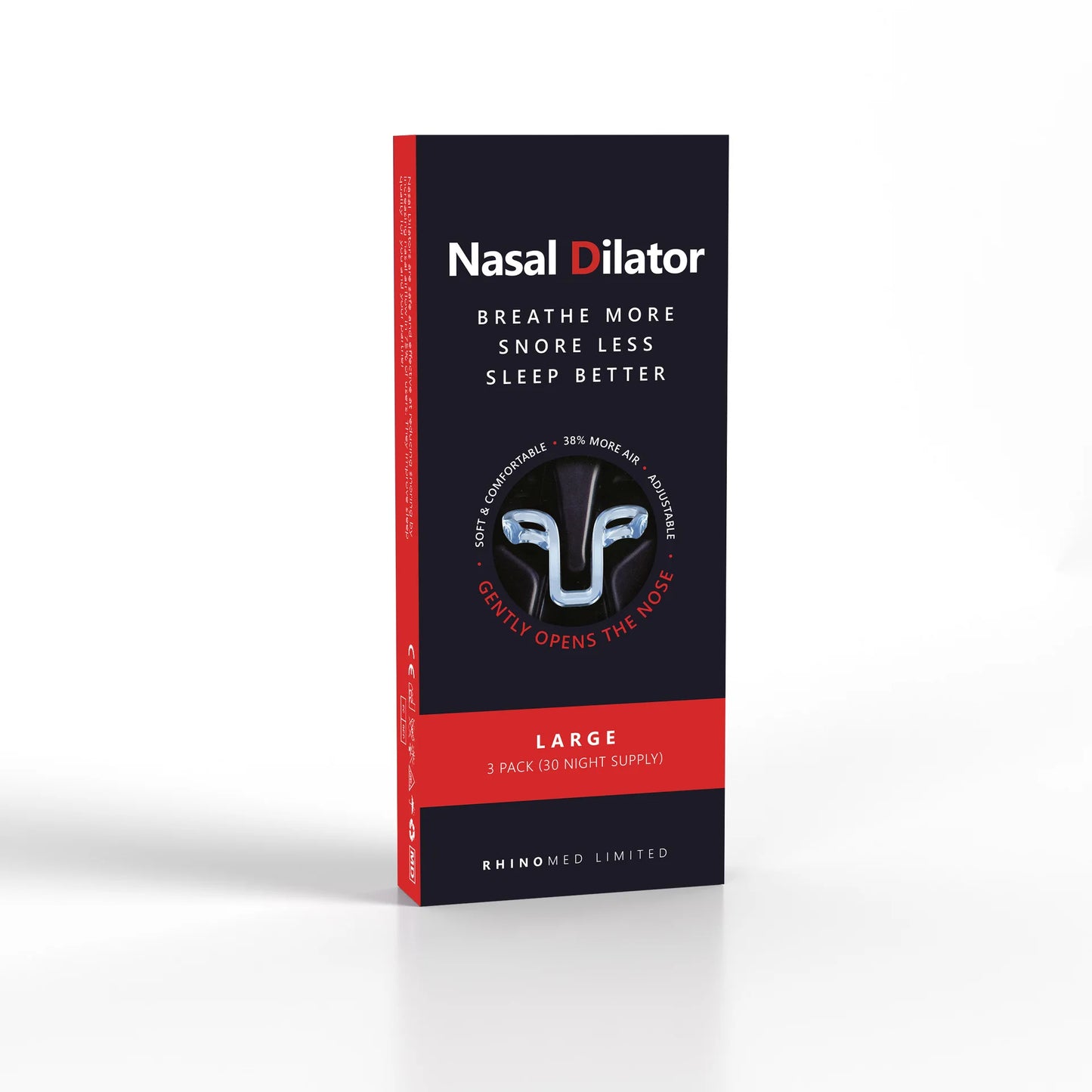 3 Sizes Silicone Anti Snoring Nose Clip Elastic Nasal Dilator for Better Sleep Improved Airflow Travel Home Use Comfort