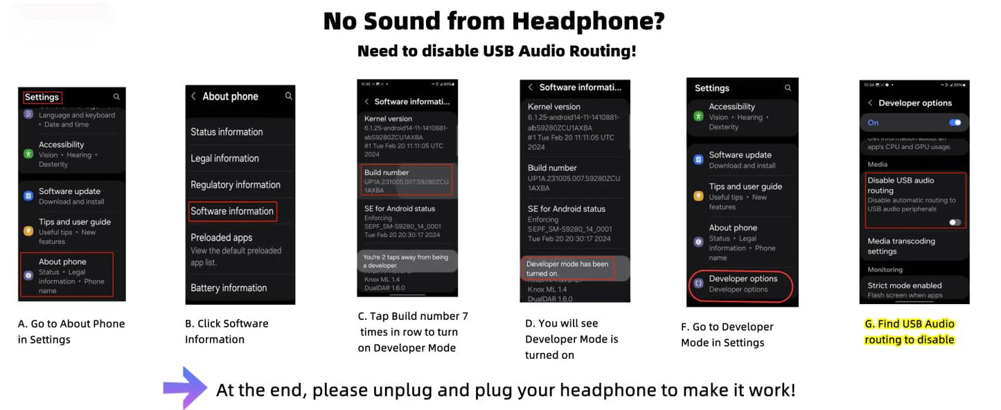 USB C Headphone for Samsung Galaxy S24 S25 S26 Ultra A17 A54 Magnetic Wired Earbuds Noise Canceling in Ear Earphones with Mic
