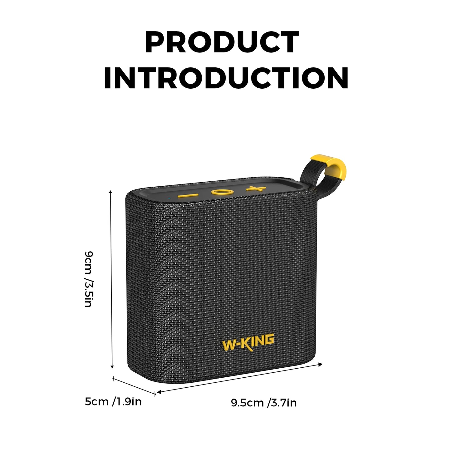 W-KING Portable Wireless Bluetooth Speaker, 6W Deep Bass Sound, IPX7 Waterproof, 10H Playtime, TWS/FM/TF/AUX, Handsfree Call
