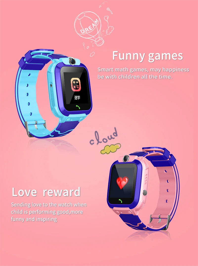 NEW Q12 Waterproof Children's Smart Watch Sim Card LBS Location Tracker Voice Chat Flashlight Children's Smart Phone Watch reloj