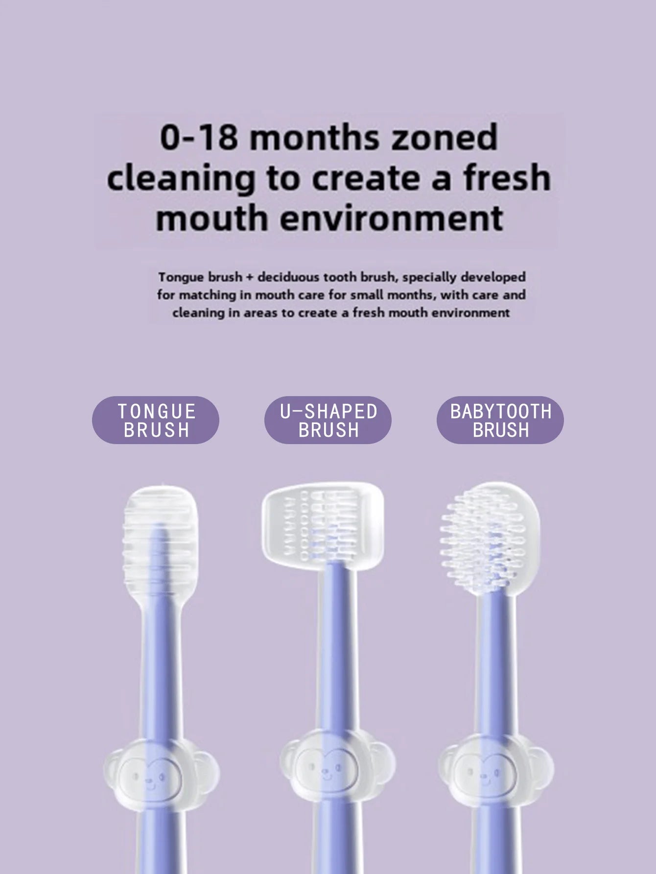 Baby Silicone Toothbrush 3d Wrapped Teeth Tongue Massage Brush Gently Cleans Milk Stains For Training Brush Teeth Child