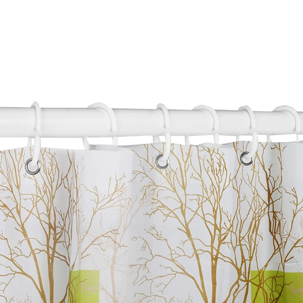 Colorful Stripes Shower Curtain Waterproof Polyester Fabric Geometry Bathroom Curtain 180 x 200cm with Hooks Shower Curtain