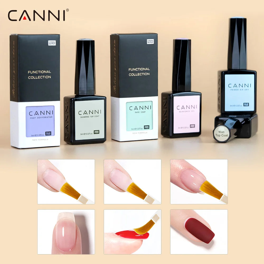 Canni Nail Gel Polish Jelly Nude Color HEMA FREE TPO FREE 9ml Transparent Semi Permanent Natural Nude French Nail Gel Lacquer