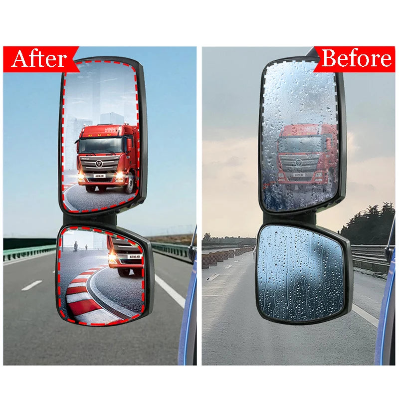 Car Truck Rearview Mirror Rainproof Film Window Glass Anti-fog Waterproof Stickers Rainy Day Safe Driving Rain Proof Films