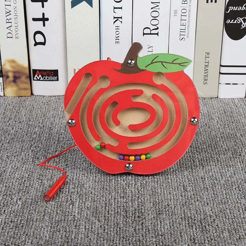 Montessori Educational Toys Children Magnetic Track Maze Balance Board Wooden Puzzle Game Baby Toys