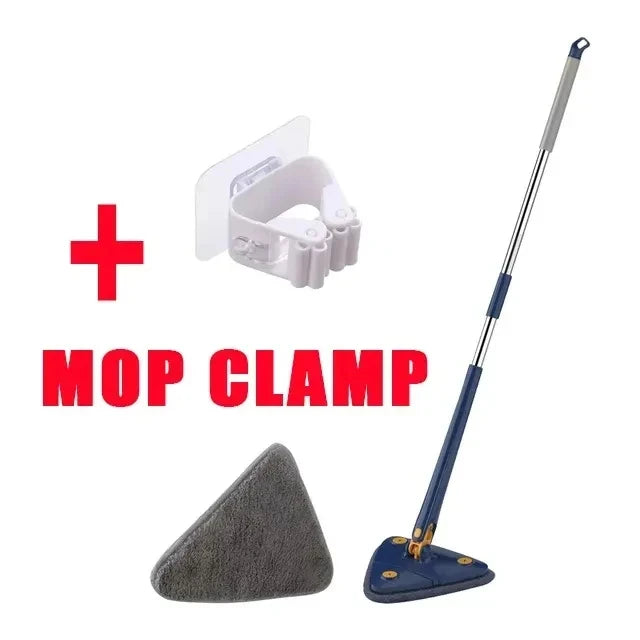 360 New Triangle Mop Rotatable Extendable Adjustable 110 Cm Cleaning Mop For Tub Tile Floor Wall Cleaning Mop Deep Cleaning Mop