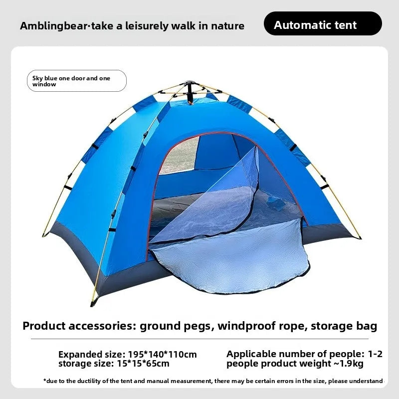 3-4 Person Instant Pop-Up Camping Tent Waterproof UV Protection Automatic Tent for Outdoor Hiking