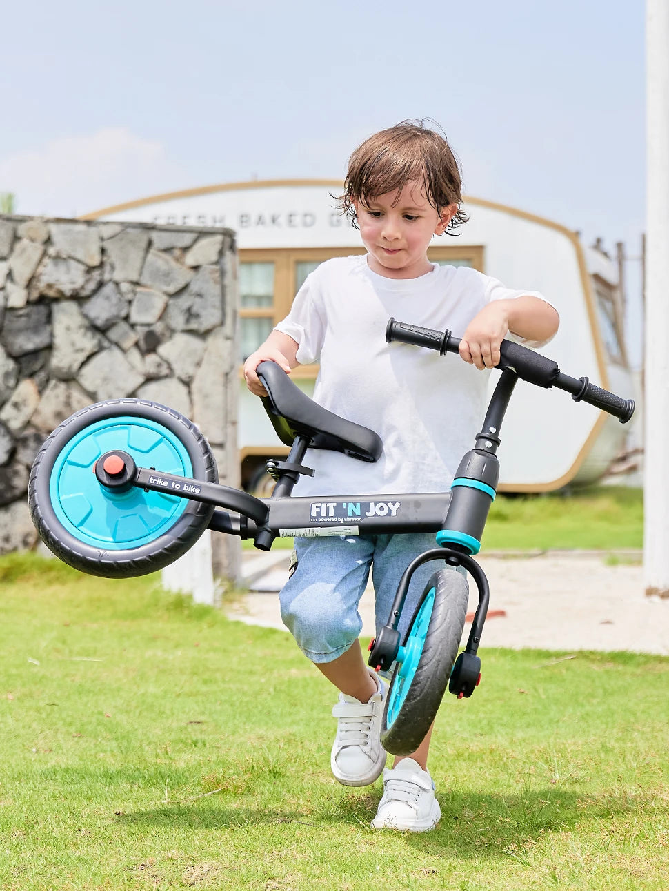 UBRAVOO Fit 'n Joy Beginner Toddler Training Bicycle for Boys Girls 2-4, 4-in-1 Kids Balance Bike with Pedals & Training Wheels