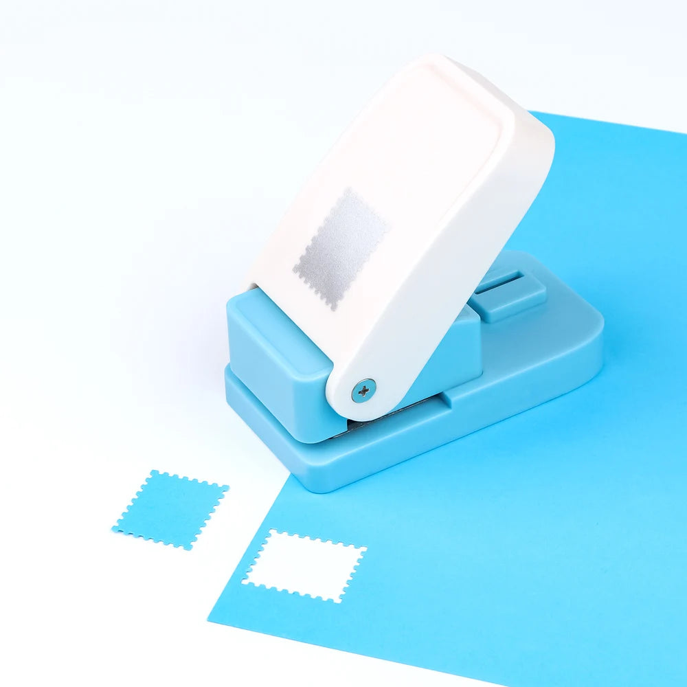 1x0.8inch Rectangle Postage Stamp Punch Lever Action Craft Punch for Paper Crafting Scrapbooking Various Materials Punching Tool