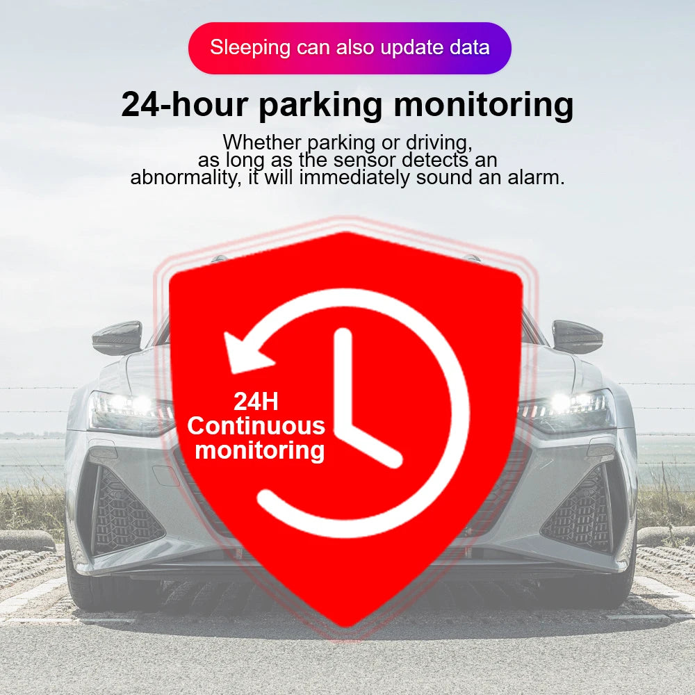 Tire Pressure Monitoring System Temperature Warning New C External Battery Version Sensors Solar TPMS Car Tyre Pressure Monitor