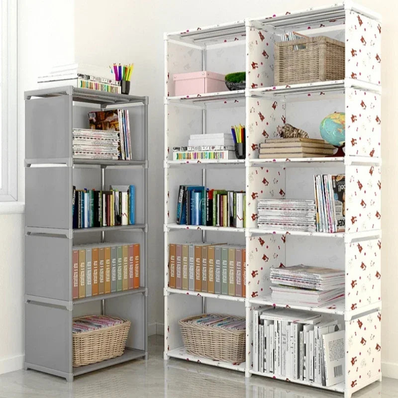 Simple Bookshelf Easy Assembly Bookcase Can Be Moved Children's Debris Rack Home Furniture Book Shelf Storage Locker Holders