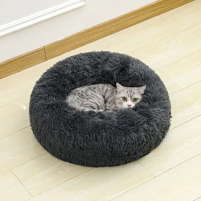 Soft Long Plush Dog Bed House – Cozy Pet Basket, Cushion, Cat Mat, Best for Dogs & Cats